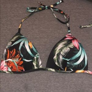 H&M floral/tropical print swimsuit top